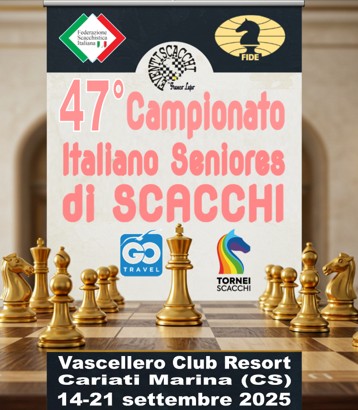 Campionati italiani seniores dal 14 al 21 settembre 2025 a Cariati Marina (Cosenza)