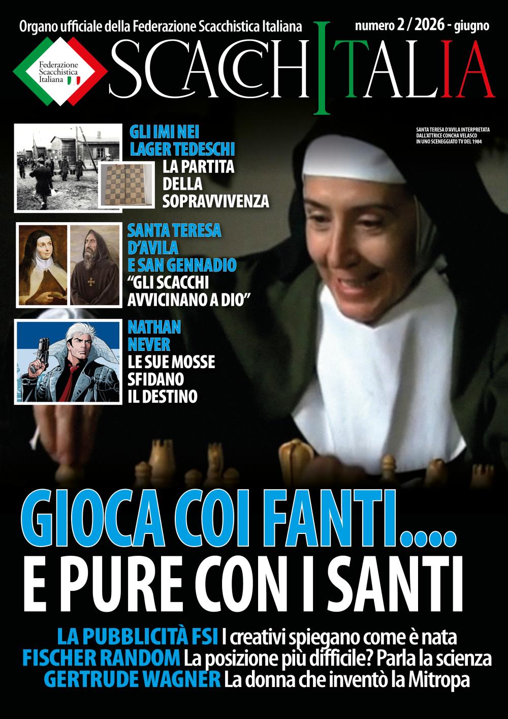 Pubblicato il nuovo Scacchitalia: la copertina dedicata a Santa Teresa D'Avila