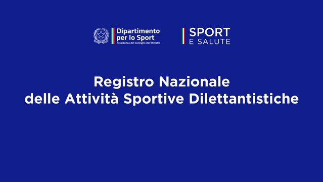 I presidenti delle Asd devono creare una propria utenza sul Rasd