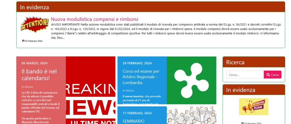 Rinnovato anche il sito arbitrale: andate a consultarlo